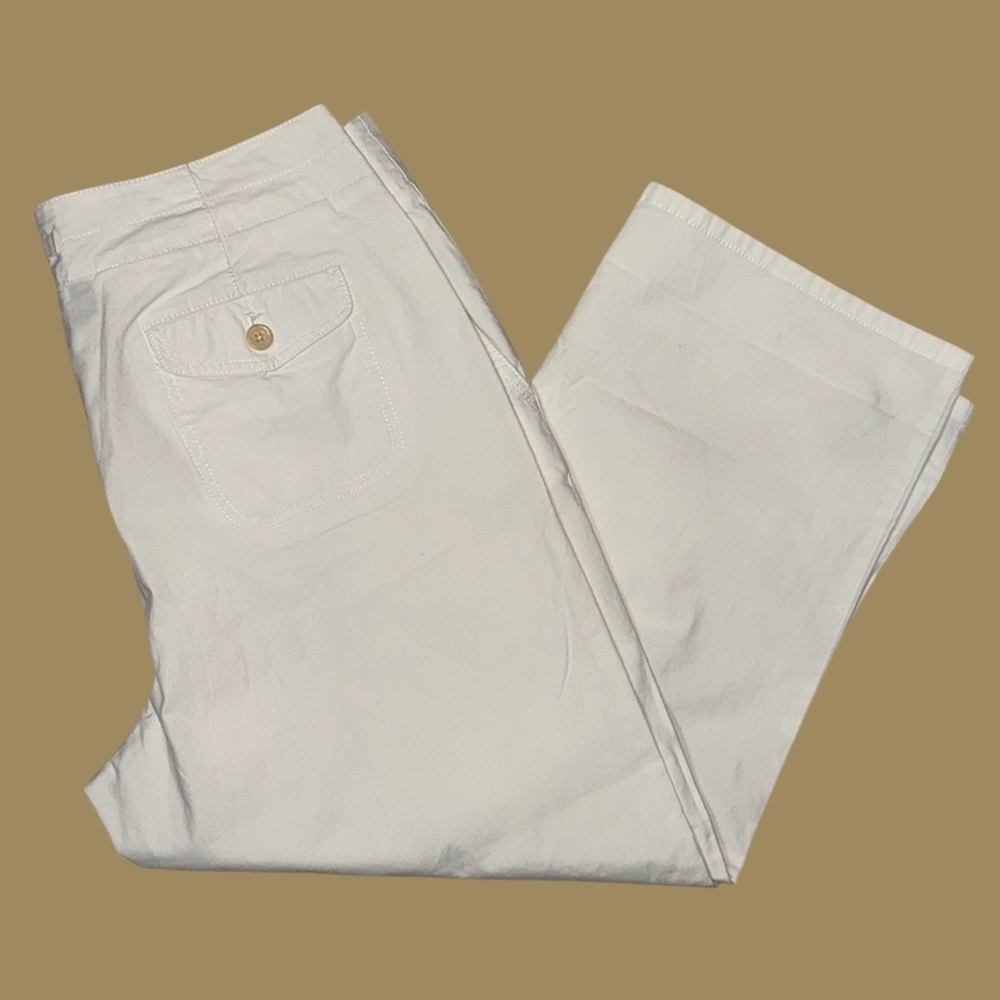Talbots White‎ NWOT Cotton Capris With Stretch Size 12P